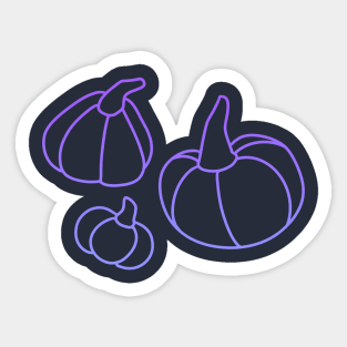 Three pumpkins Sticker